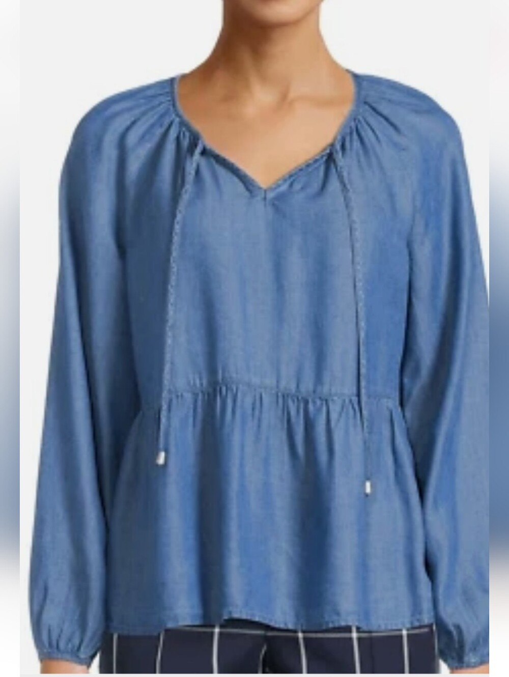 2/$20 Nwt Time and Tru Tie Peasant Peplum Top